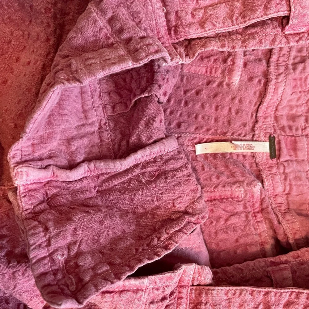 Free‎ People Pink Textured High Waisted Pants